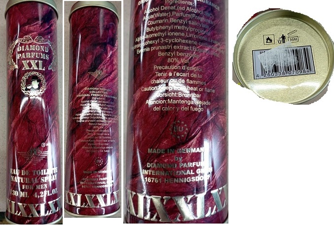 Toaletní voda DIAMOND PARFUMS XXL, EAU DE TOILETTE, NATURAL SPRAY FOR MEN, PARIS DC: Fotografie