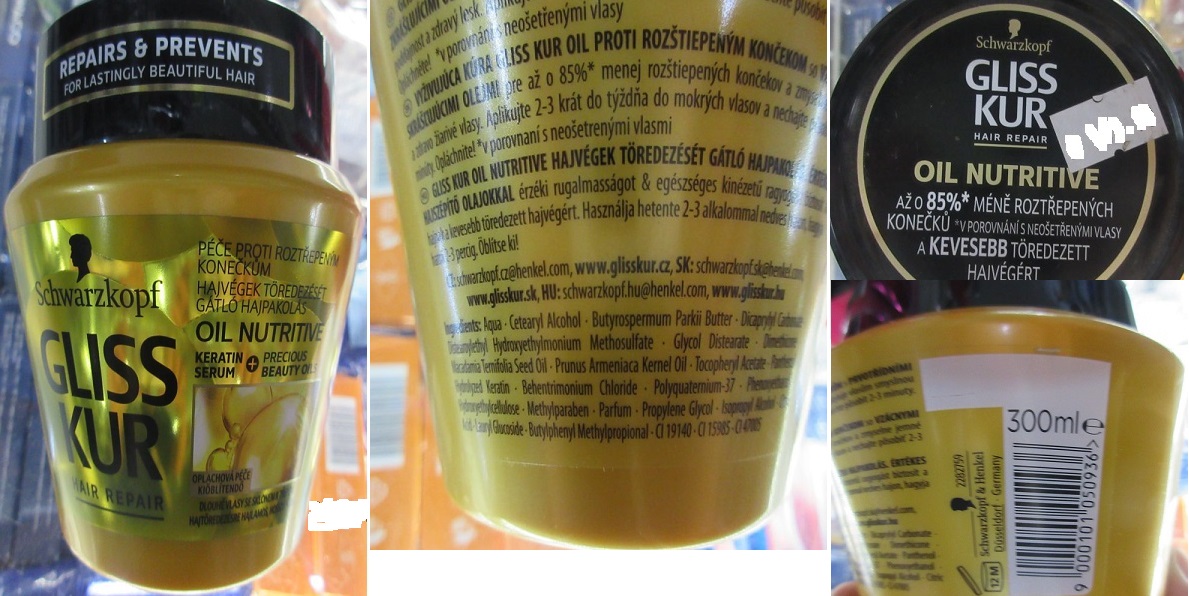 Schwarzkopf, GLISS KUR, HAIR REPAIR, OIL NUTRITIVE: Fotografie