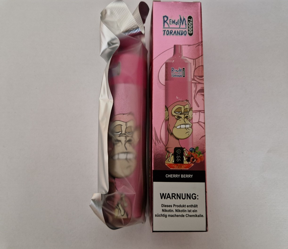 Jednorázová elektronická cigareta zn. RENdM TORANDO, 75000 puffs, koncentrace nikotinové soli: 5%: Fotografie