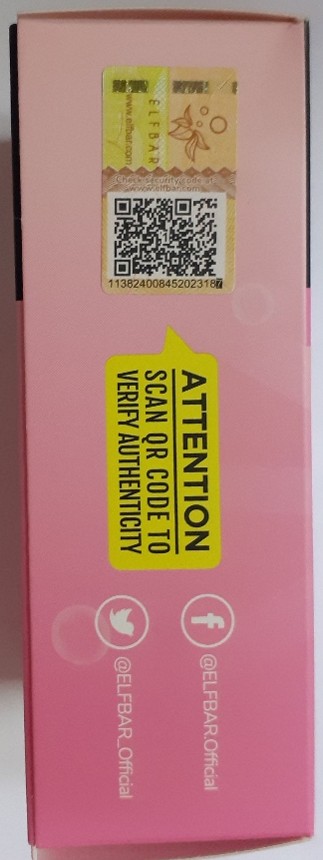 Jednorázová el. cigareta ELFBAR Pi9000, disposable pod device, různé příchutě: Fotografie č. 3