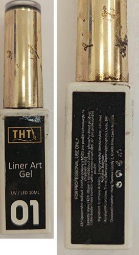 Lak na nehty Liner Art Gel, THT, UV/LED 10ML, 01: Fotografie