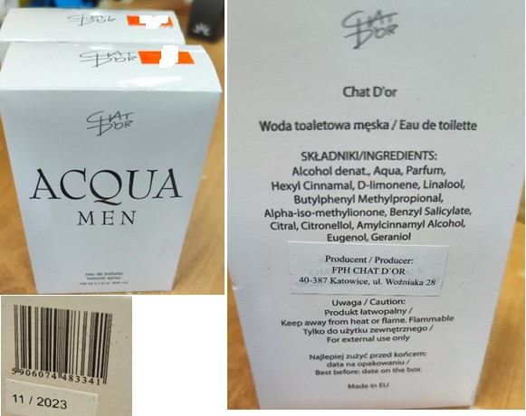 Toaletní voda CHAT D´OR, ACQUA MEN, eau de toilette: Fotografie