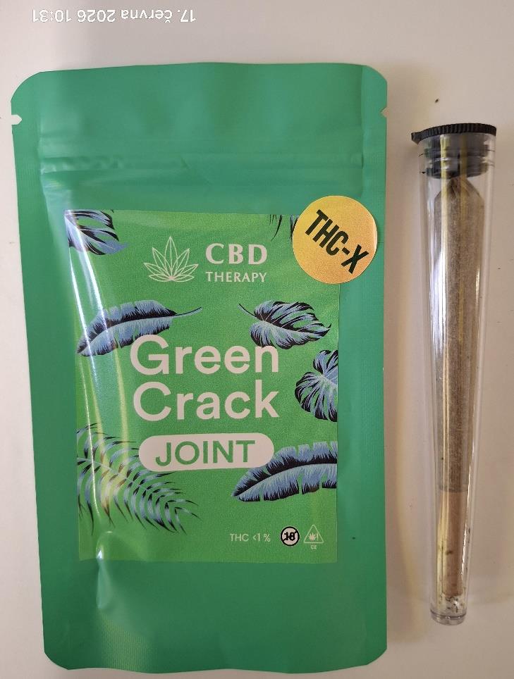 Bylinný výrobek určený ke kouření CBD THERAPY Green Crack JOINT THC-X: Fotografie č. 1