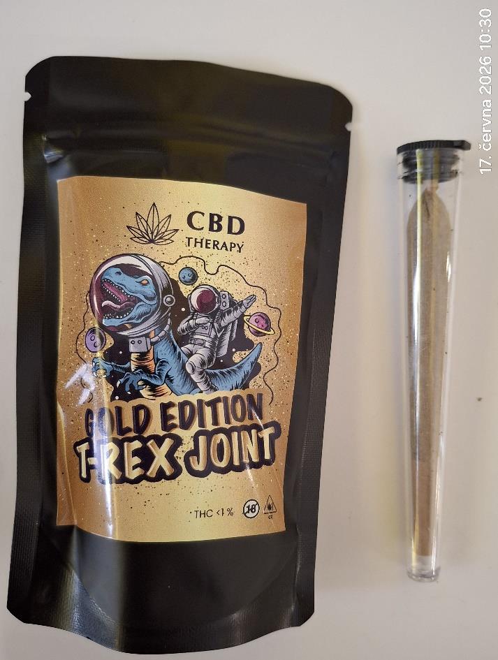 Bylinný výrobek určený ke kouření CBD THERAPY GOLD EDITION T-REX JOINT: Fotografie č. 1