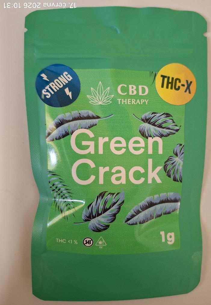 Bylinný výrobek určený ke kouření CBD THERAPY Green Crack THC-X, STRONG, 1 g: Fotografie č. 1