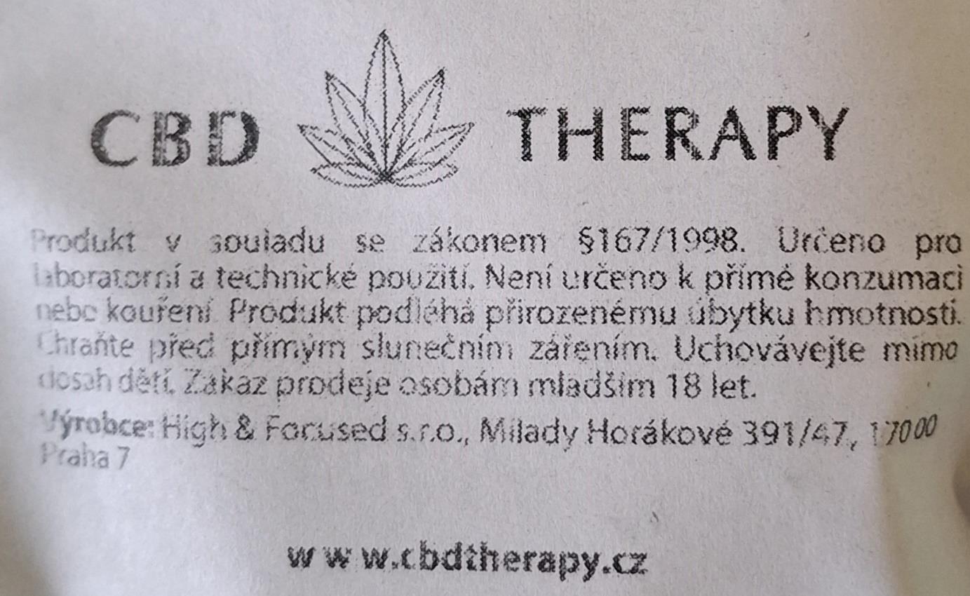 Bylinný výrobek určený ke kouření CBD THERAPY Green Crack THC-X, STRONG, 1 g: Fotografie č. 3