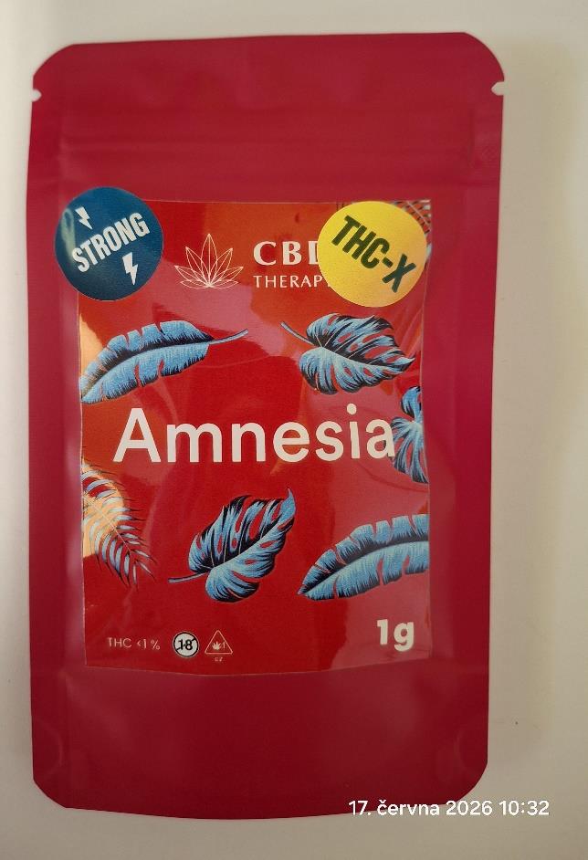 Bylinný výrobek určený ke kouření CBD THERAPY Amnesia THC-X, STRONG, 1 g: Fotografie č. 1